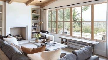 family room wood framed windows las vegas gvs design build