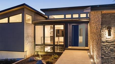 modern home pivot entry door installation las vegas gvs design build