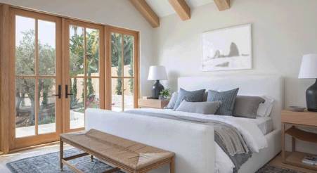 bedroom wood framed sliding doors las vegas gvs design build